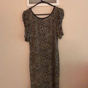 Cheetah print midi